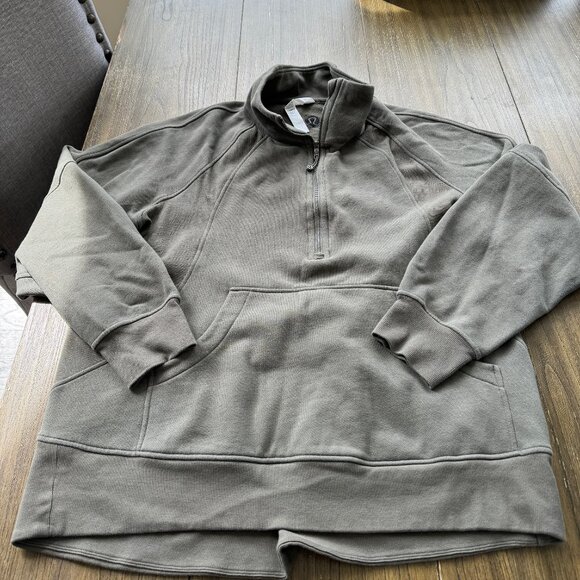 lululemon athletica Tops - NEVER WORN Womens Lululemon scuba oversize funnel neck half zip size XL/XXL